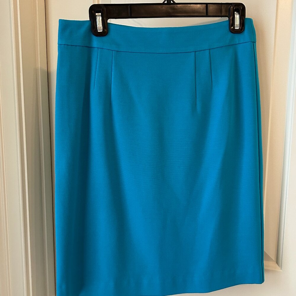 Trina Turk Blue Fitted Skirt Size 6 NWT